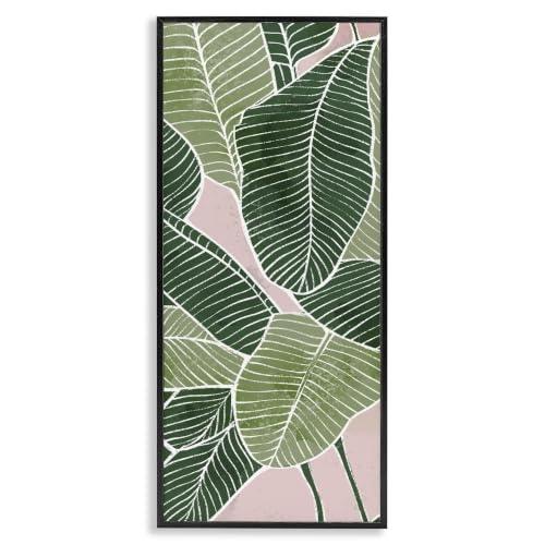 'Layered Plant Leaf Shapes'| Framed Giclee Art