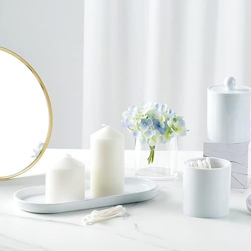 Miniatura 12 de SheeChung Bandeja de tocador acrílica, paquete de 2, transparente, 9.65 x 4.5 x 0.79 pulgadas, bandeja Catchall, dispensador de bandeja