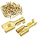 Baomain Female Spade Quick Splice Crimp Terminals 6.3mm Crimp Connector Non Insulated 100 Pcs