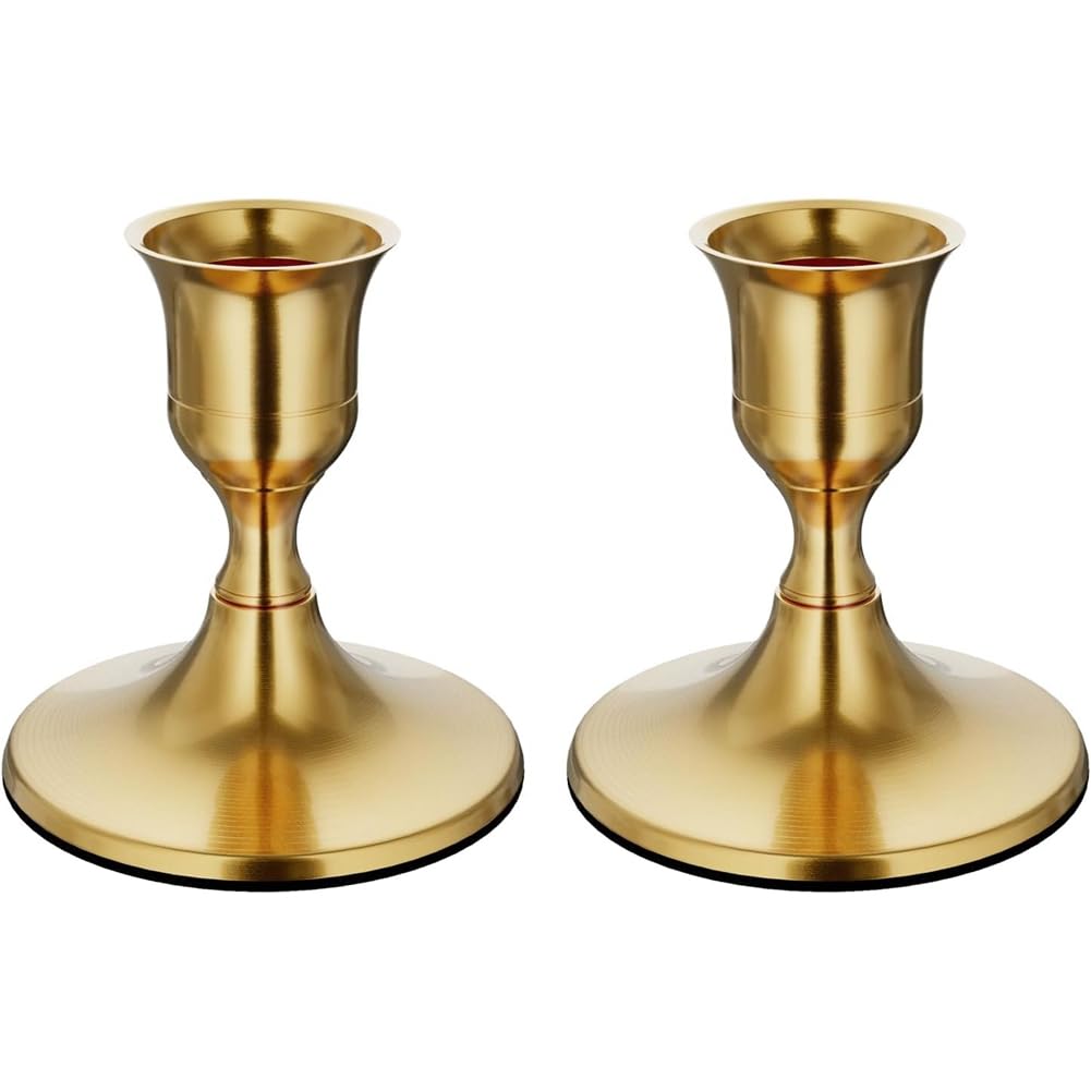 CTRLZS Taper Candle Holders,Vintage Metal Candlestick Holders for Dinner Room Table Centerpiece or Mantel Wedding Party Decor,B