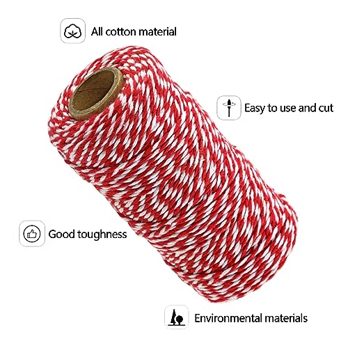 SORDIM Fio de algodão, corda de corda para padeiros de Natal de 1,80 m, cordão de barbante de Natal