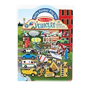 Melissa & Doug 40522 Herbruikbare Puffy Stickers-Voertuigen | Activiteitenboeken | 3+ | Cadeau voor Jongen of Meisje