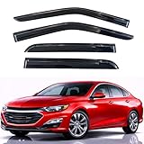 KPY Rain Guards Fit for 2016-2025 Chevrolet/Chevy Malibu, Out-Channel Window Visors Vent Wind Deflectors 4PC, Car Accessories for 16-25 Malibu (Excludes 2016 Limited Model)