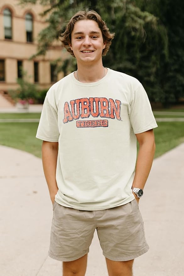 Blue 84 NCAA Unisex-Adult NCAA Officially Licensed T-Shirt Ivory Dyed Ringspun Vintage - Image 2