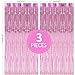 TenLaitech Curtain Pink Foil Backdrop, 3 PCS 3.3 x 9.9 ft, for Galentines Day Decorations, Birthday, Graduation, Engagement Party Decorations