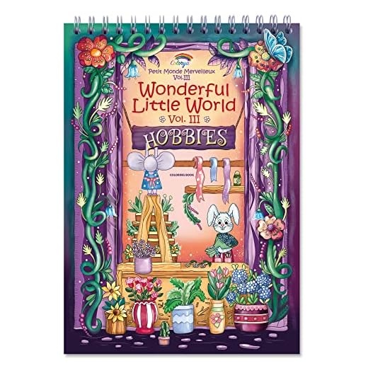 Colorya Libro para colorear para adultos Wonderful Little World Vol. III – Tamaño A4 – Cuaderno de dibujo para colorear antiestrés, Zen – Ocupación para adultos – Papel premium