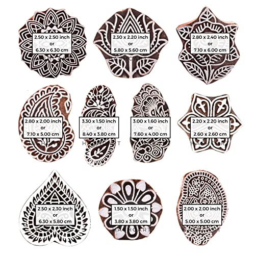 Hashcart IK-BOOTI-SET-1061-1070 Wooden Stamp Block Printing thumb #3