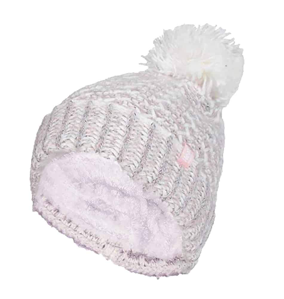 Heat Holders Women's Coral (Lund) - Nordic Knit Fleece Lined Cuffed Thermal Winter Bobble Hat With Pom Pom (One Size, )