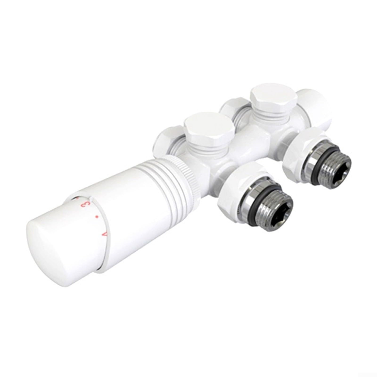 Valvola termostatica per termosifone, kit di controllo del riscaldamento centralizzato per bagno, scaldasalviette con testa sensore liquido, struttura in ottone e ABS per efficienza energetica