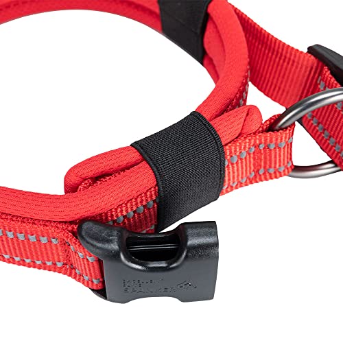 EXCELLENT ELITE SPANKER Reflective Dog Collar Classic Soft Padded Breathable Nylon Adjustable Pet Collar with Quick Release Buckle for Boy Girl Male Female Small Medium Large Dogs Training(RED-S) - Image 4