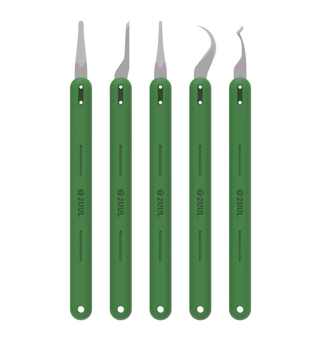 2UUL DA22 Hand Finish 5 QUICK Blades Set for PCB Underfill Clean for Mobile Phone PC Repair Electronic Components Circuit Board IC Clean Remove Glue Tools-image-44