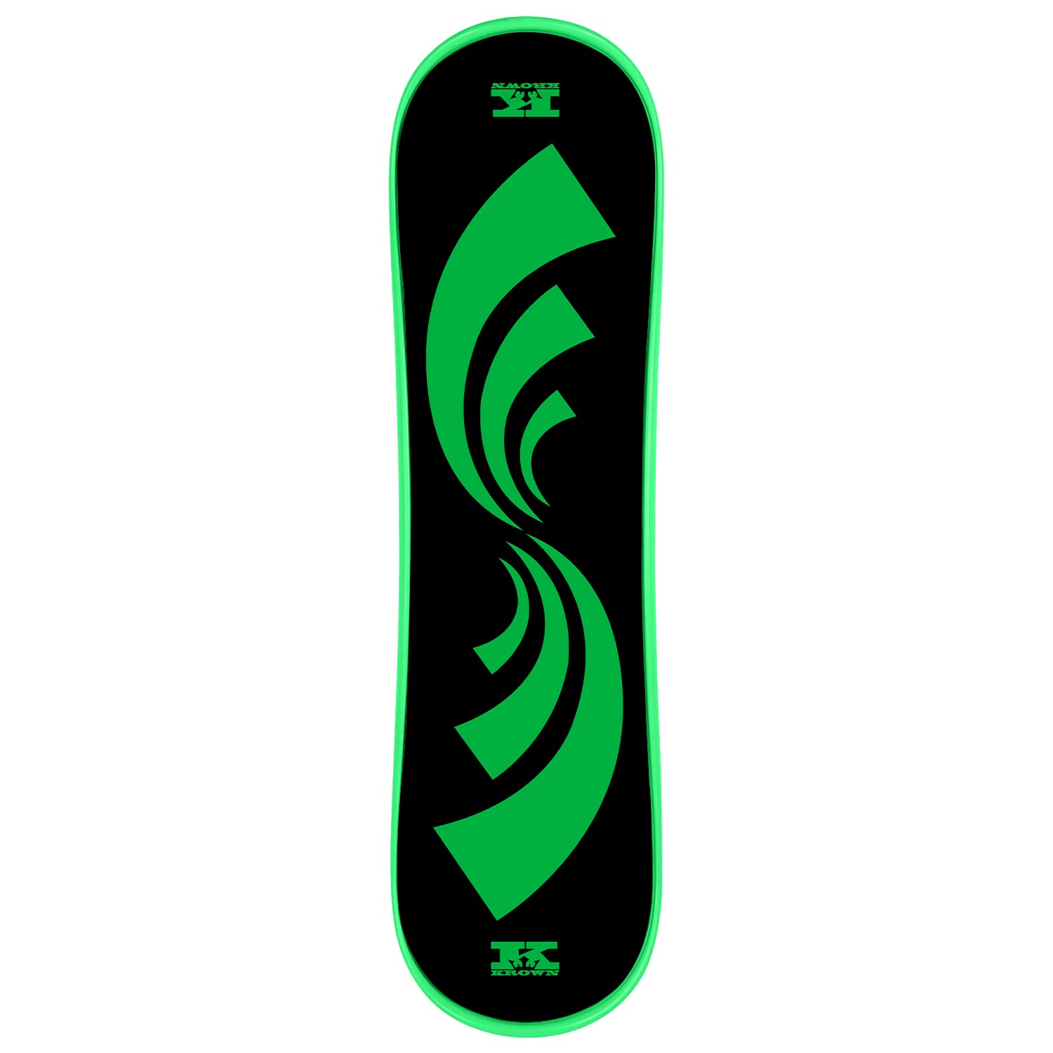 KrownSnowskate Plastic Polymer Skateboard Style Dual Kick Snowboard with Foam Grip Many Graphics