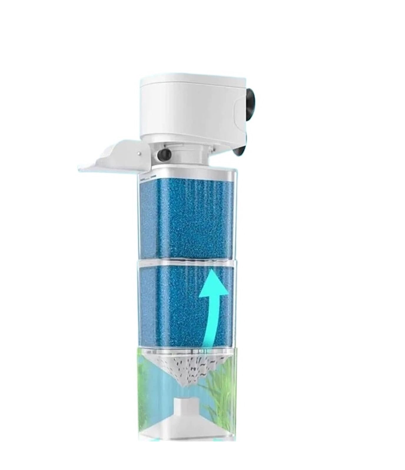 Aquarium-Innenfilter, 35 W, Aquarium-Filterpumpe, tauchfähig, leise, Sauerstoffbelüfter, interner Wasserwellenmacher, 220 V