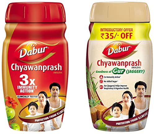 Image of Dabur Chyawanprash - 950g & Dabur Chyawanprash (Gur) Awaleha 900gm