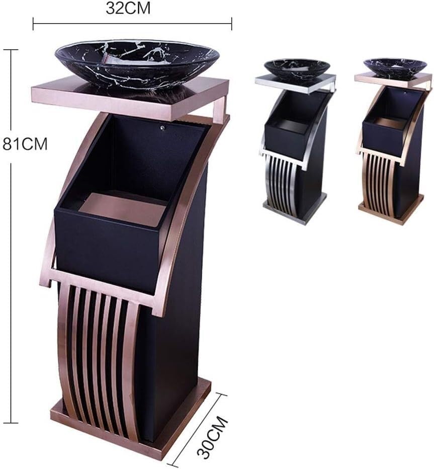 Cubo de Basura de Acero Inoxidable para Exterior e Interior Gris Plata 3