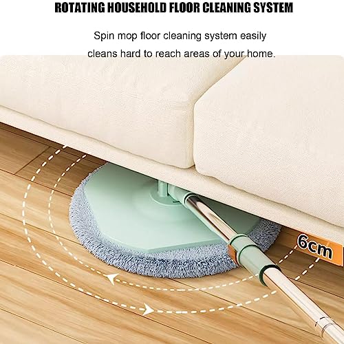AMNOOL Set aus Schleuderwischer und Eimer mit Auswringer und Trennt Schmutziges und Sauberes Wasser | Selbstreinigender Trocken-Nass-Schleudermopp | Flaches Bodenwischer-Eimer-Set – Bild 8