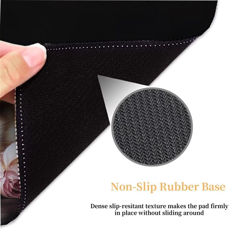 Mouse pad gamer rose 1000x400 vitessee précision améliorées PC - 5