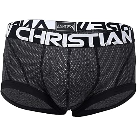 Andrew Christian Men's Underwear Boxer Active 92699 (Charcoal/S) Cover