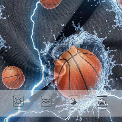 Underwear for Girls, Basketballs Blue Lightning Toddler Girl Panties, Cotton Underwear for Girls, 2T–8 Years3