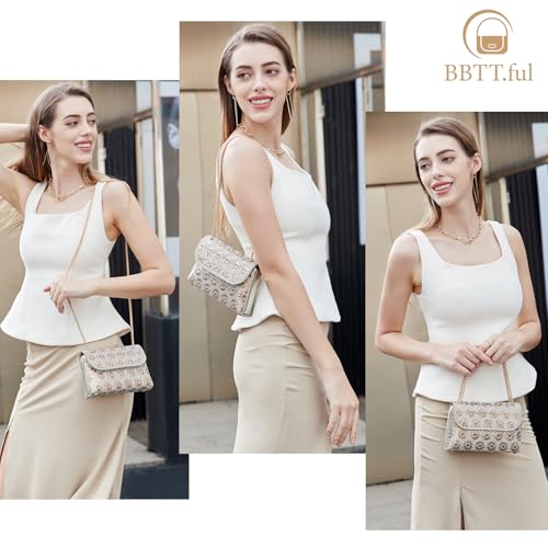 Shoulder Bags Crossbody Bag Purses Handbags Crystals Rhinestone Evening Bag for Women Clutch Purse with Chain - Image 3