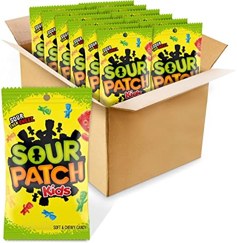 SOUR PATCH KIDS Soft & Chewy Candy, Bulk Candy, 12 - 8 oz Bags