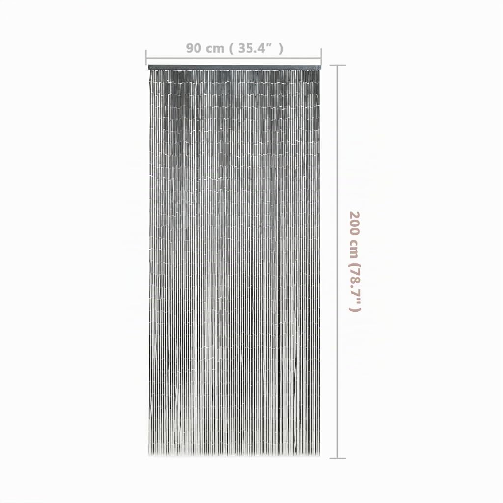 vidaXL Rideau de Porte Contre Insectes Bambou 90 x 200 cm