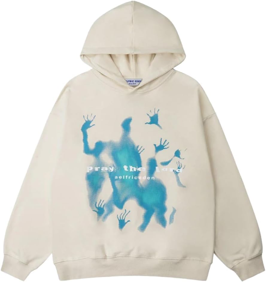 Abstraction Shadow Print Hoodie Men's Oversized Hoodie Unisex Hooded Sweatshirt Long Sleeves Casual Hiphop Y2K