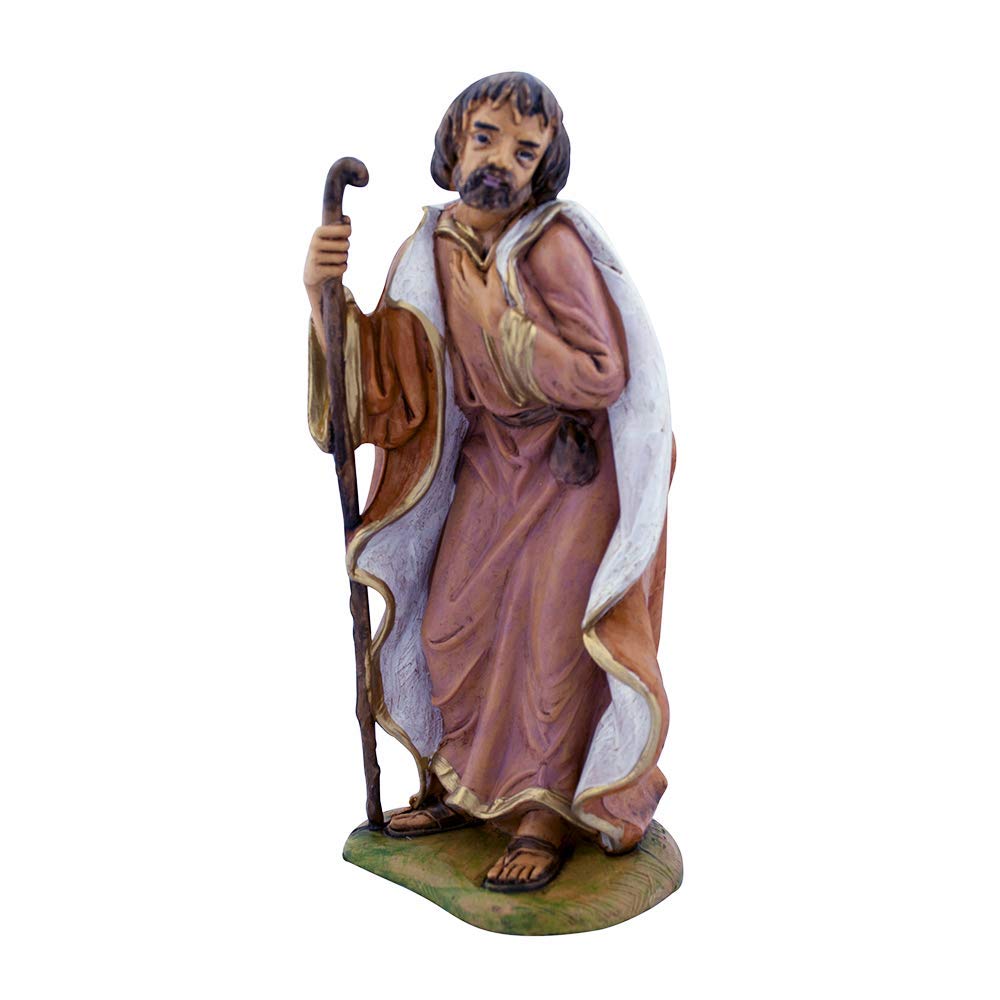 VILLAGE GIFT IMPORTERS 5" Christmas Nativity Collection - 36 Different Statues - Traditional Nativity Figures with New Merchants! - Hand-Painted and Made in Italy (Joseph)