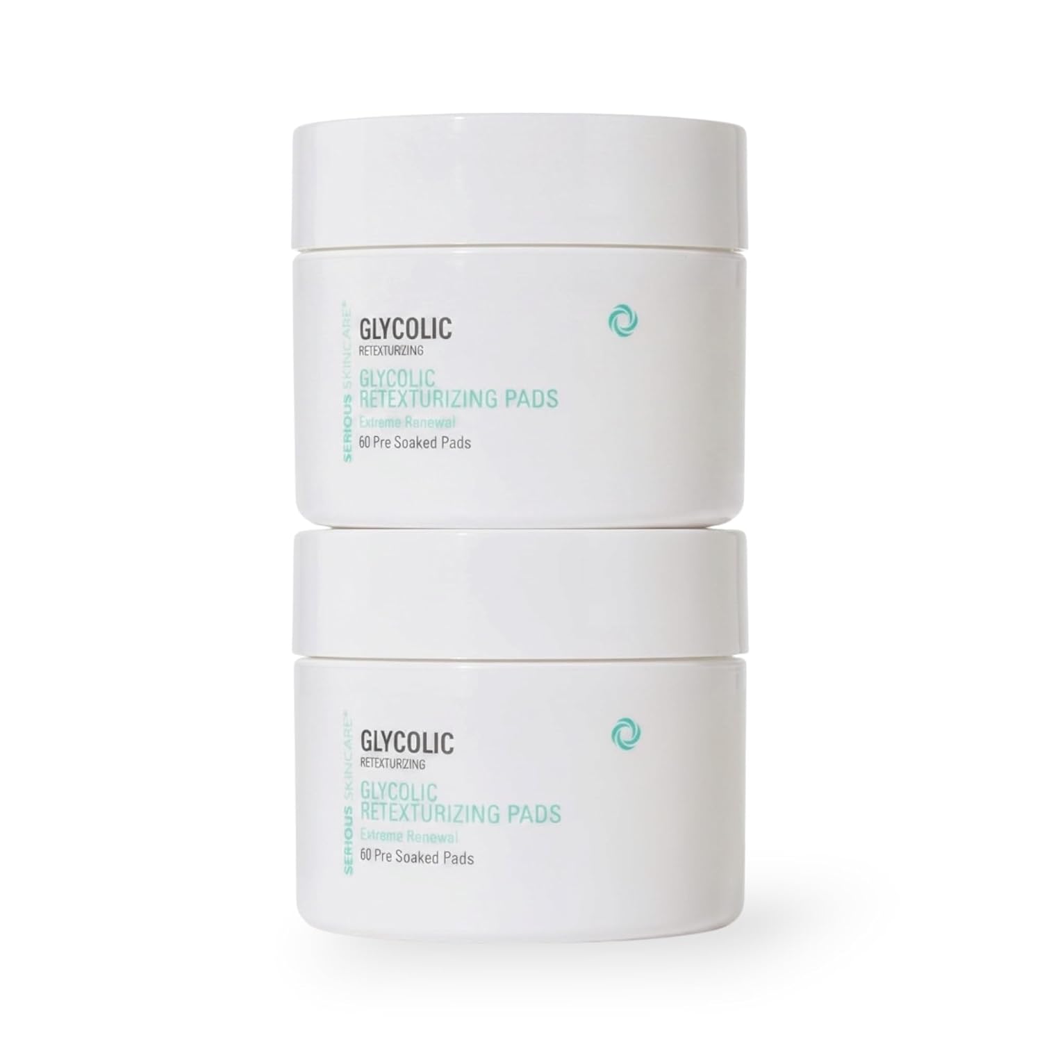 Serious Skincare Glycolic Acid Resurfacing Facial Pads, 60 Count, 2-Pack