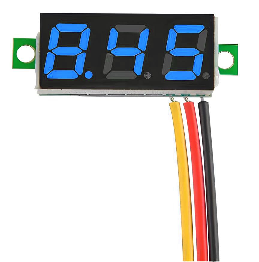 Shockley Three-Wire Calibratable 0.28" Digital Mini DC Voltmeter 3-Wire LED Display DC 0-100V Gauge Tester Mount Car Motorcycle Battery Monitor Volt Voltage Meter LED Display Panel (BLUE, 1) (B0CM2JH3P7) Amazon Price History, Amazon Price Tracker