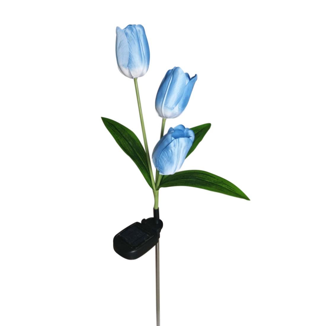PenflyLED Solar Power Decorative Artificial Tulip Flower Landscape Light Night Lamp Outdoor Garden Yard Pathway Lawn Grassland Balcony Blue