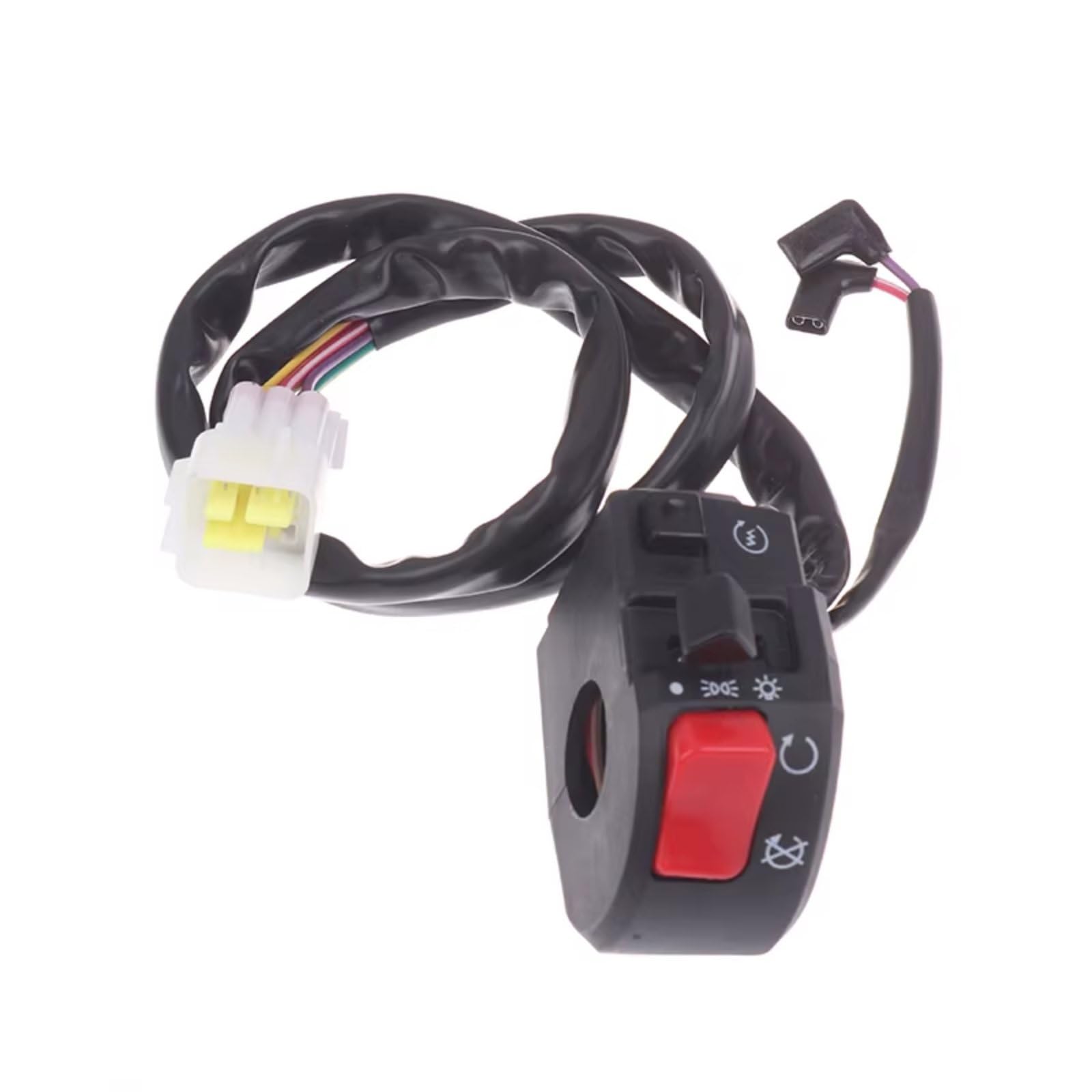 Interrupteur De Commande Guidon Moto Universel, 22mm, Bouton Klaxon, Clignotant, Feu Antibrouillard Électrique, Poignée Démarrage Commodo Moto(Right 7Pin)