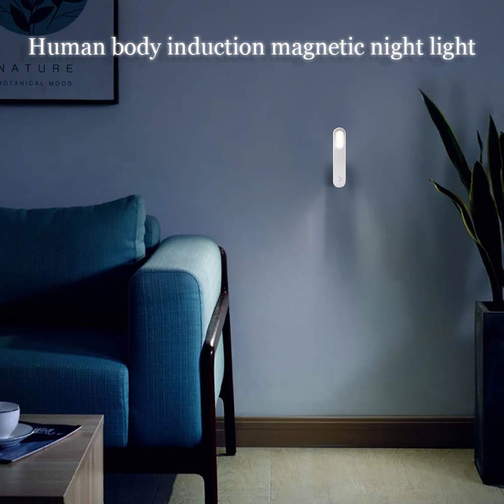 Sensore di Luce, la Luce di Notte Portable LED, 1.2W luminosità, della Temperatura 2800K a Colori, USB, 2 modalità di Illuminazione, Magnetico, Risparmio energetico (3 Pack),Rosa