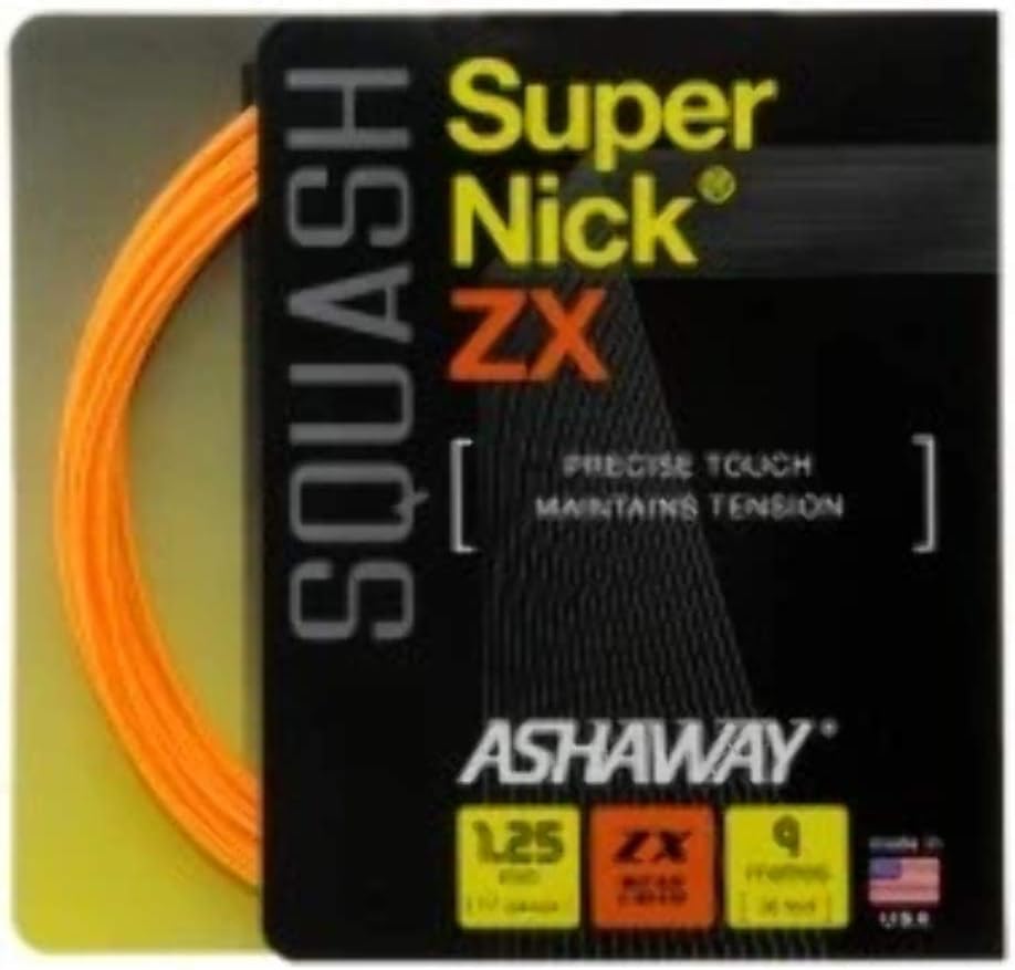 ASHAWAY Supernick ZX Squash String (1 Set) 17 Gauge
