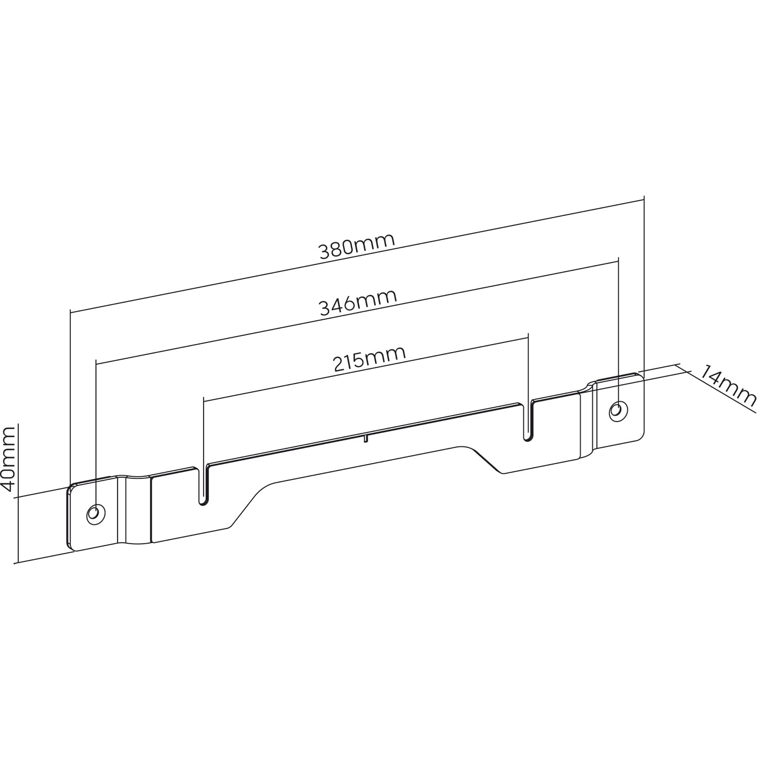 myWall Uchwyt soundbar HS26L do Sonos® Ray Soundbar, uchwyt ścienny o smukłej konstrukcji, odległość od ściany tylko 14 mm, obciążenie do 2 kg