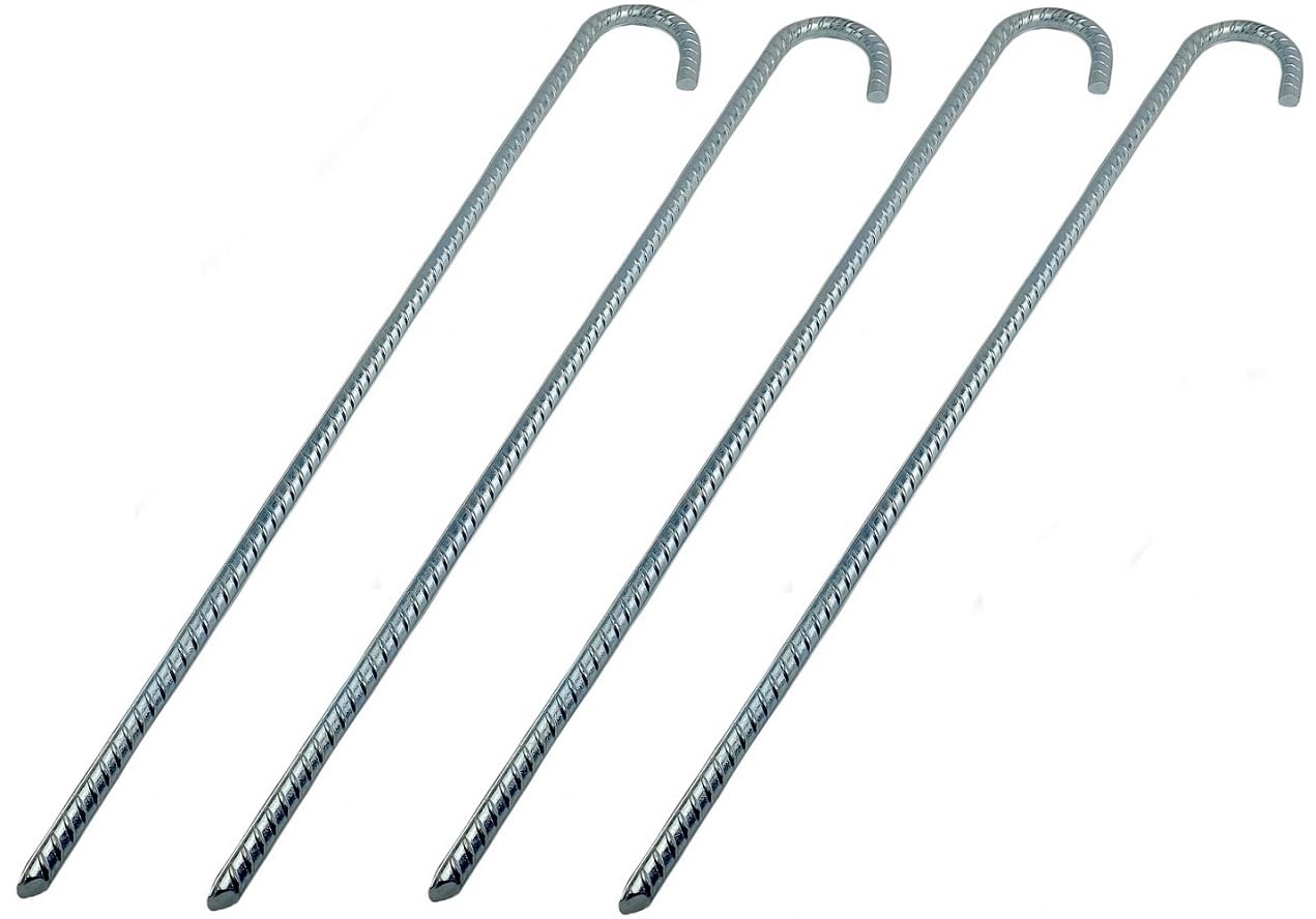 Bodenanker 70cm XXL aus massivem Stahl Zelthering Erdspieß Bauanker - 4 Stück