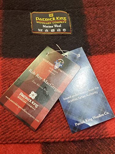 Patrick King Woollen Company Long Merino Wool Scarf with Pockets - Rob Roy MacGregor Fringed Plaid Oversized Scarf 10" x 69" for Men Women Made of Heavy Wool Warm Thick Durable4