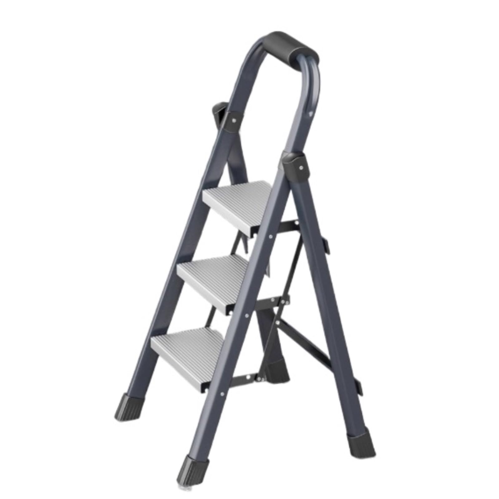 Attic Staircase Folding Ladder Step Stool with Wide Anti-Slip Pedal Lightweight Step Ladders Load 330 pounds, for Home, Kitchen