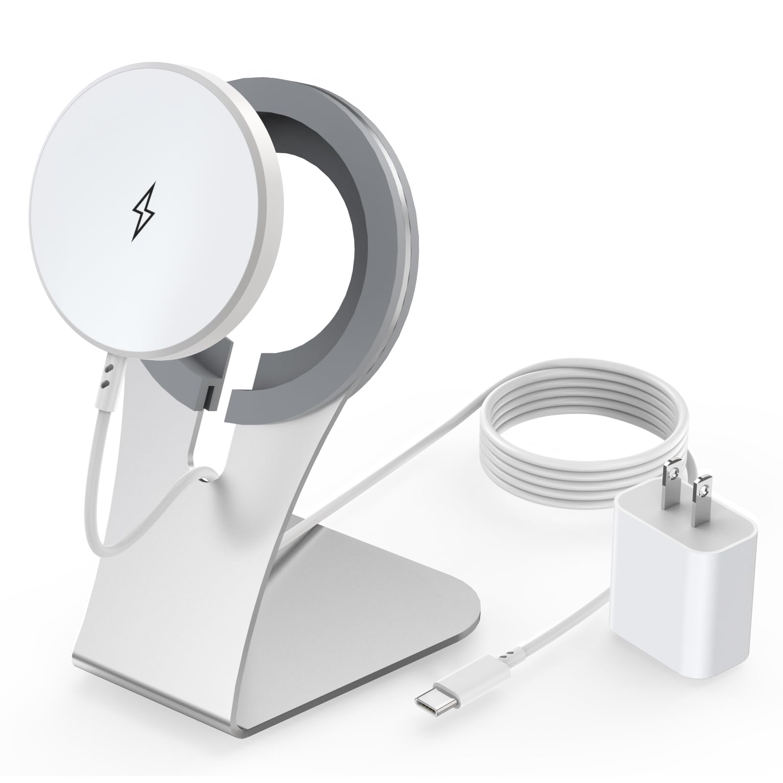Caricabatterie magnetico senza fili per Apple iPhone 17 Mag, ricarica sicura, blocco di ricarica USB-C e supporto di ricarica rapida da 15 W per iPhone 17/17Air/17Pro/17 ProMax/16/16 Plus/15/14/13