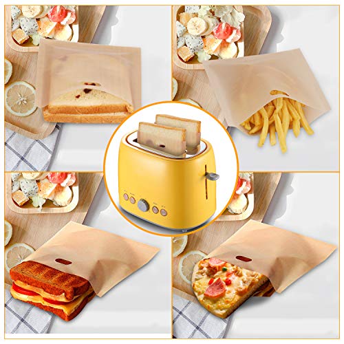 image for Samshow 10 Toaster Bags Reusable grilled cheese bags Non Stick Toaster