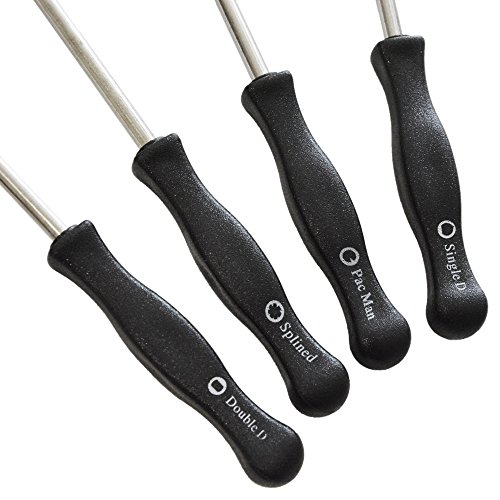 BBAUS 2 Cycle Carburetor Service Screwdriver Tools Splined D Pacman DD for Poulan Echo Husqvarna Carftsman Homelite Carbs, Black