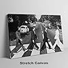 Beatles Walking Abbey Road Black and White Canvas Wall Art Picture Print Gift For Beatles Music Fans Modern Home Office Hotel Decoration (S: 45cm x 30 cm) #2