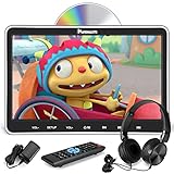 NAVISKAUTO 10.1” Car DVD Player with HDMI Input Wall Charger Headphone Headrest Mount Bracket Support Region Free Last Memory
