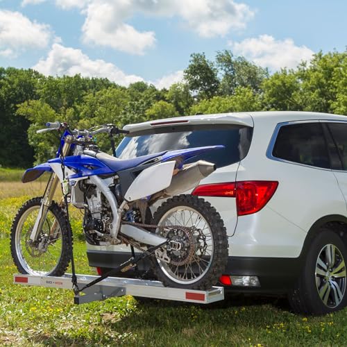 Black Widow AMC-400 Aluminum Motorcycle Hitch Carrier, 400 Lbs. Capacity, Adult Or Youth Dirt Bike Hauler thumb #2