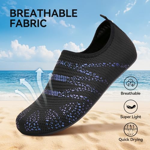 Image of Sixspace Water Shoes for Women Men Aqua Socks Swim Shower Beach Barefoot Pool Quick-Dry Non Slip Lake Surf