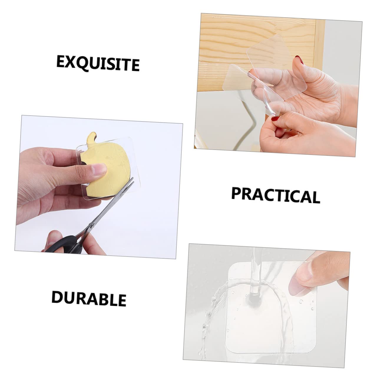 Artibetter 2 Set Nastro Biadesivo Adesivo Resistente Per Facile Applicare E Rimuovere Multifunzione Per Decorazioni E Fissaggio Forature 100 Pezzi*2
