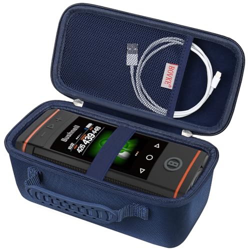 BOVKE Carrying Case for Bushnell Golf Wingman HD GPS Speaker, Portable Golf GPS Speaker Travel Storage Holder, Golfs Bluetooth Speaker Bag Organizer for Charging Cable and Accessories, Navy