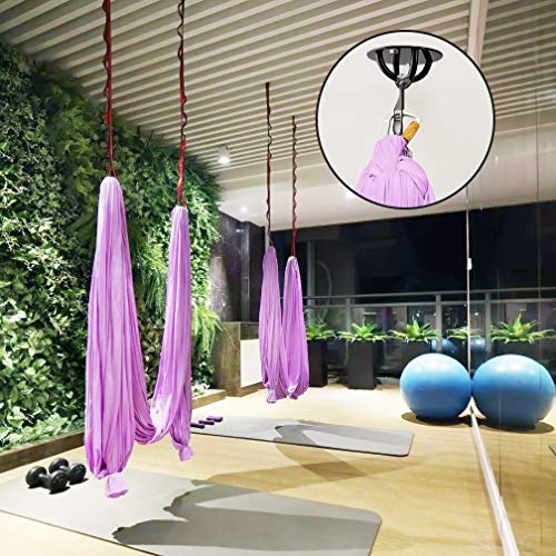 Sunmall 2Pcs Battle Rope Anchor Wall Mount For Suspension Straps, Yoga Swing Ceiling Mount Brackets For Gymnastic Rings,Olympic Rings,Hammock,Resistance Band, X-Mount Ceiling Hooks For Yoga Trapeze #TOP2