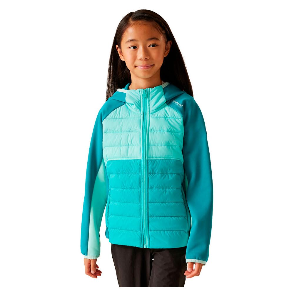 Regatta Kids' Kielder IX Hybrid Jacket with Extol Stretch panel inserts & synthetic Warmloft down-touch insulation, perfect for hiking, walking & outdoor activities