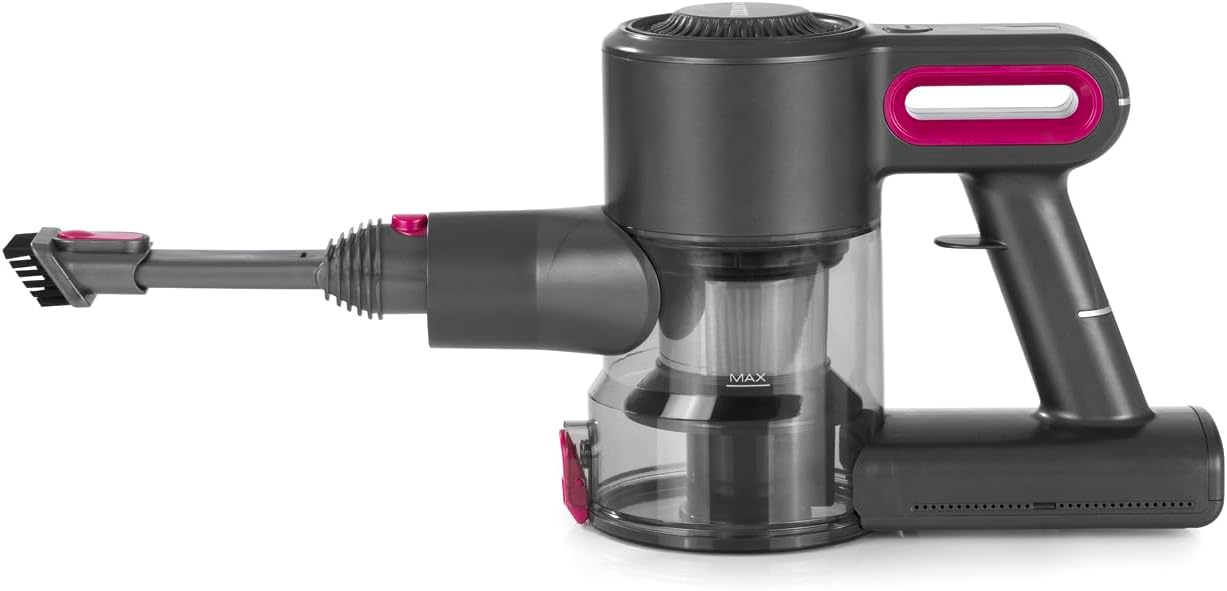 CLEANmaxx Cordless Cyclonic Vacuum Cleaner main unit with crevice tool attached